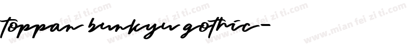toppan bunkyu gothic字体转换